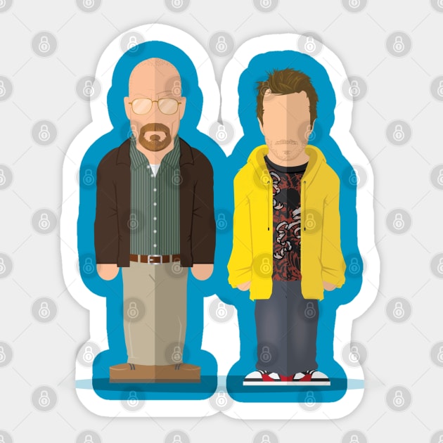 Breaking Bad - Walter and Jesse Sticker by hello@jobydove.com